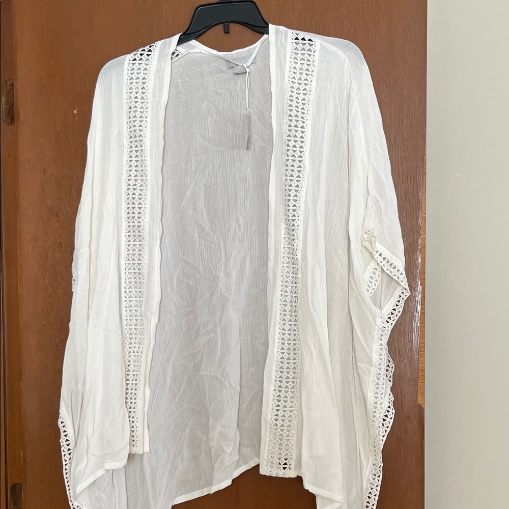 Nordstrom White Open-Front Wrap
